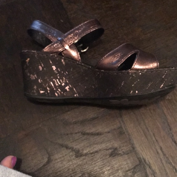 Born platform pewter sandals. Worn twice. - Picture 7 of 8